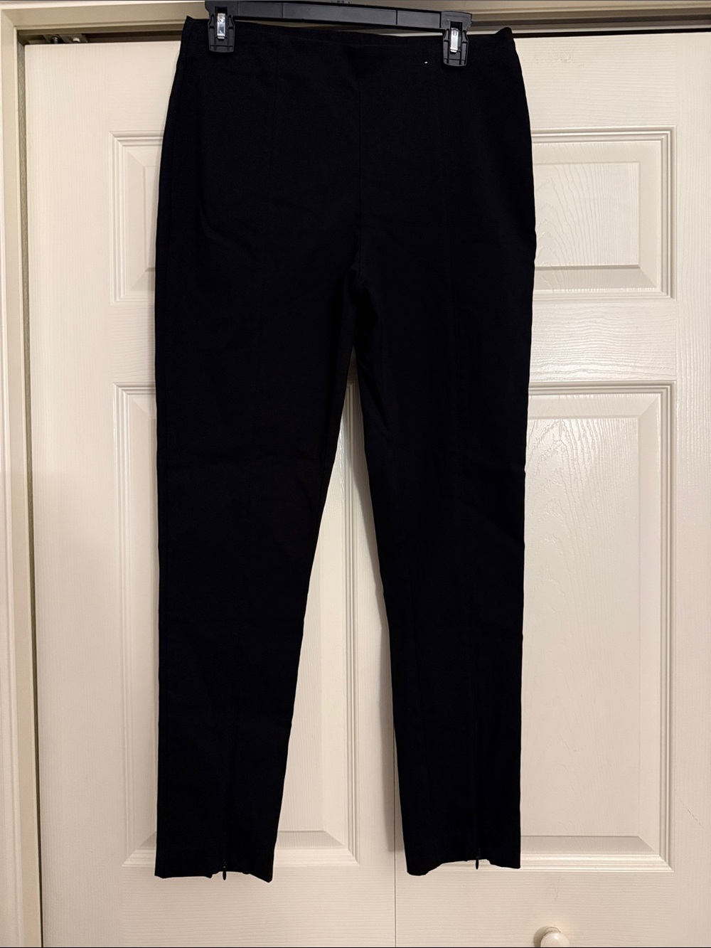 DKNY Black Zip-Hem Ankle Pants